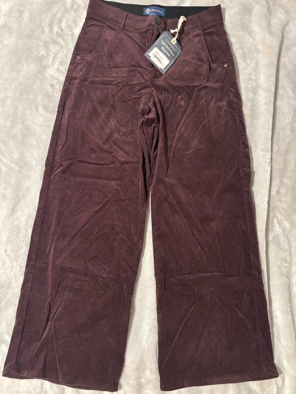 NWT Democracy Corduroy Wide-Leg Pants - Plum